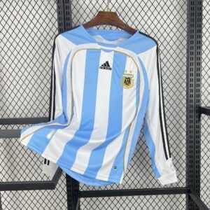 Camiseta Argentina 2006 Local Retro Manga Larga