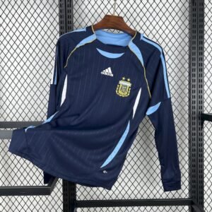Camiseta Argentina 2006 Visitante Retro Manga Larga