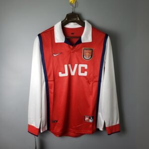 Camiseta Arsenal 1998 Local Retro Manga Larga
