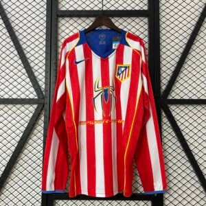 Camiseta Atletico De Madrid 2004-05 Local Retro Manga Larga