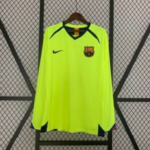 Camiseta Barcelona 2005-06 Visitante Retro Manga Larga