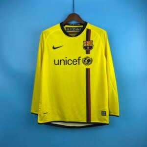 Camiseta Barcelona 2008-09 Visitante Retro Manga Larga