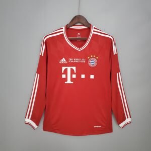 Camiseta Bayern Munich 2013-14 Local Retro Manga Larga Champions League
