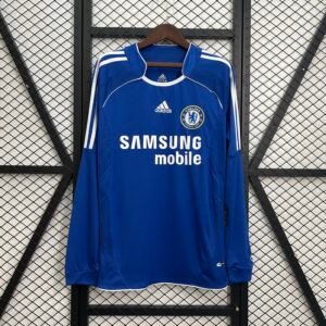 Camiseta Chelsea 2006-07 Local Retro Manga Larga