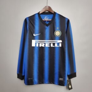 Camiseta Inter De Milan 2010-11 Local Retro Manga Larga