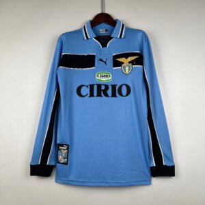 Camiseta Lazio 1999-00 Local Retro Manga Larga