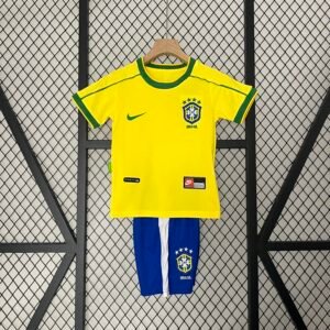 Camiseta Brasil 1998 Local Retro Niño