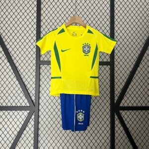 Camiseta Brasil 2002 Local Retro Niño