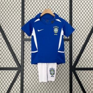 Camiseta Brasil 2002 Visitante Retro Niño