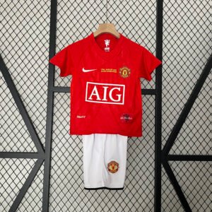Camiseta Manchester United 2007-08 Local Retro Niño